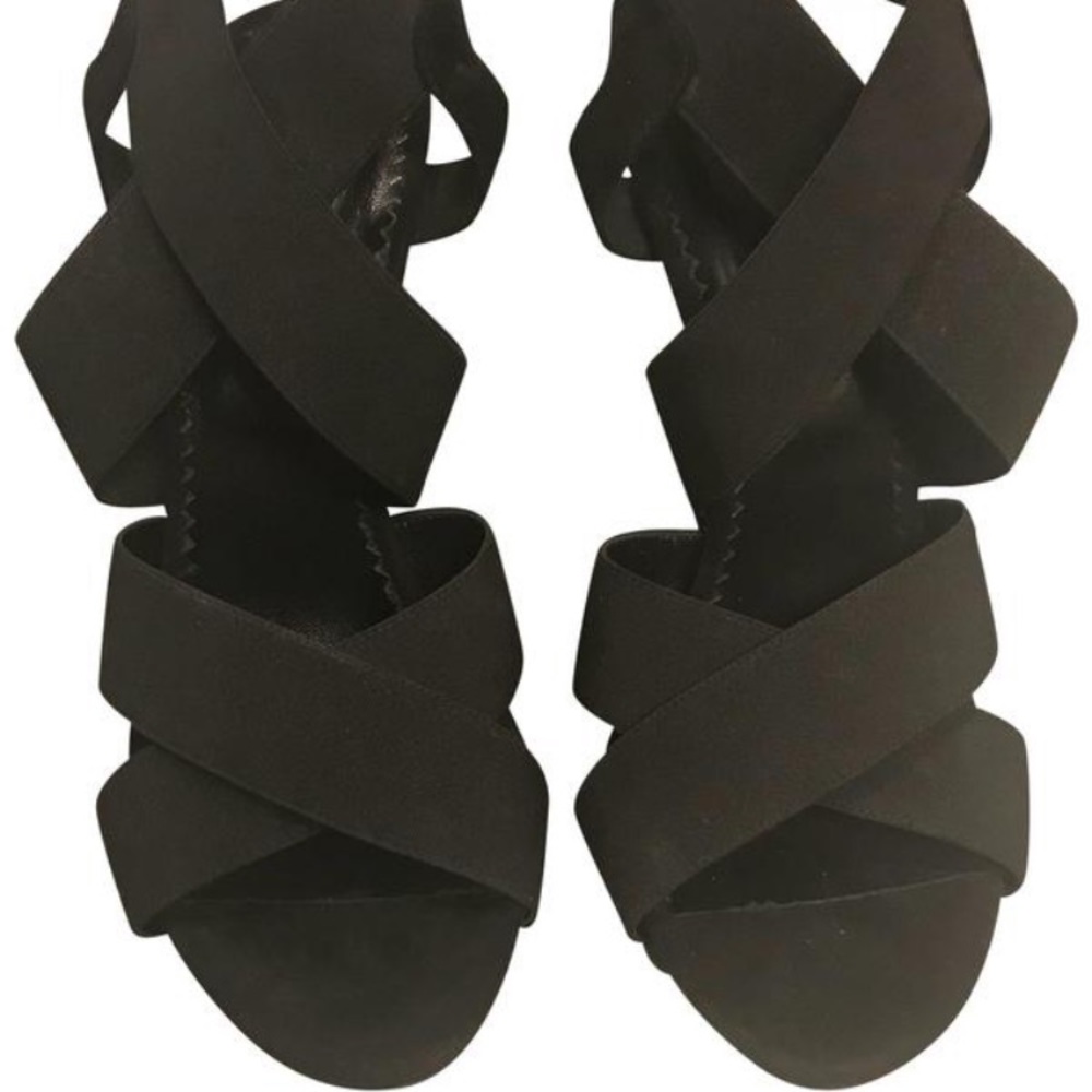 All Saints platform strappy sandals.